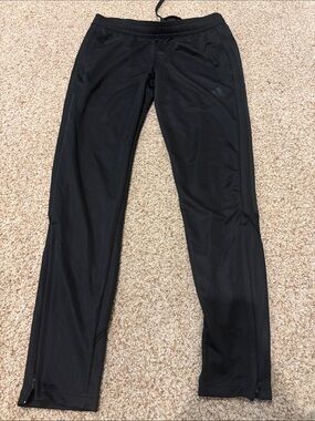 adidas Black Women's Track Joggers with Zippered Hems